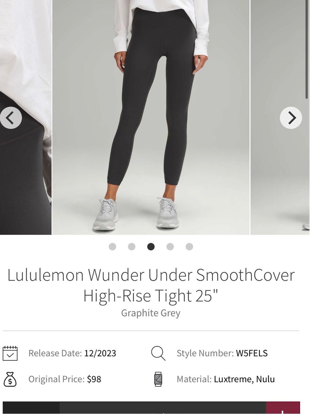 lululemon athletica Wunder Under High-Rise Tights — Graphite